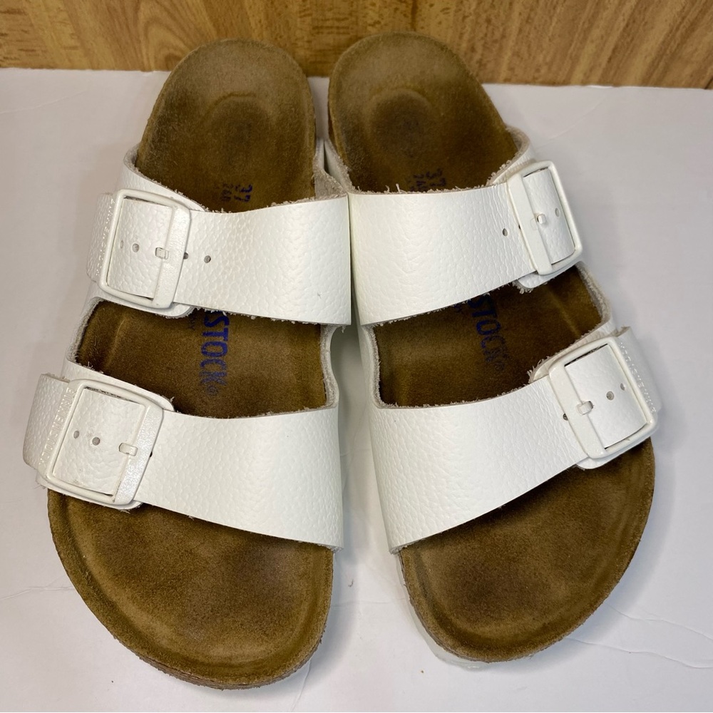 Birkenstock by Arizona SOFTBED White Women's Sandals
